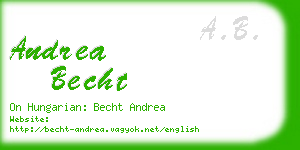 andrea becht business card